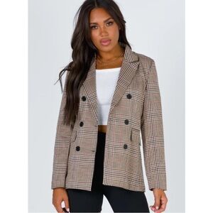 Checkered Print Blazer